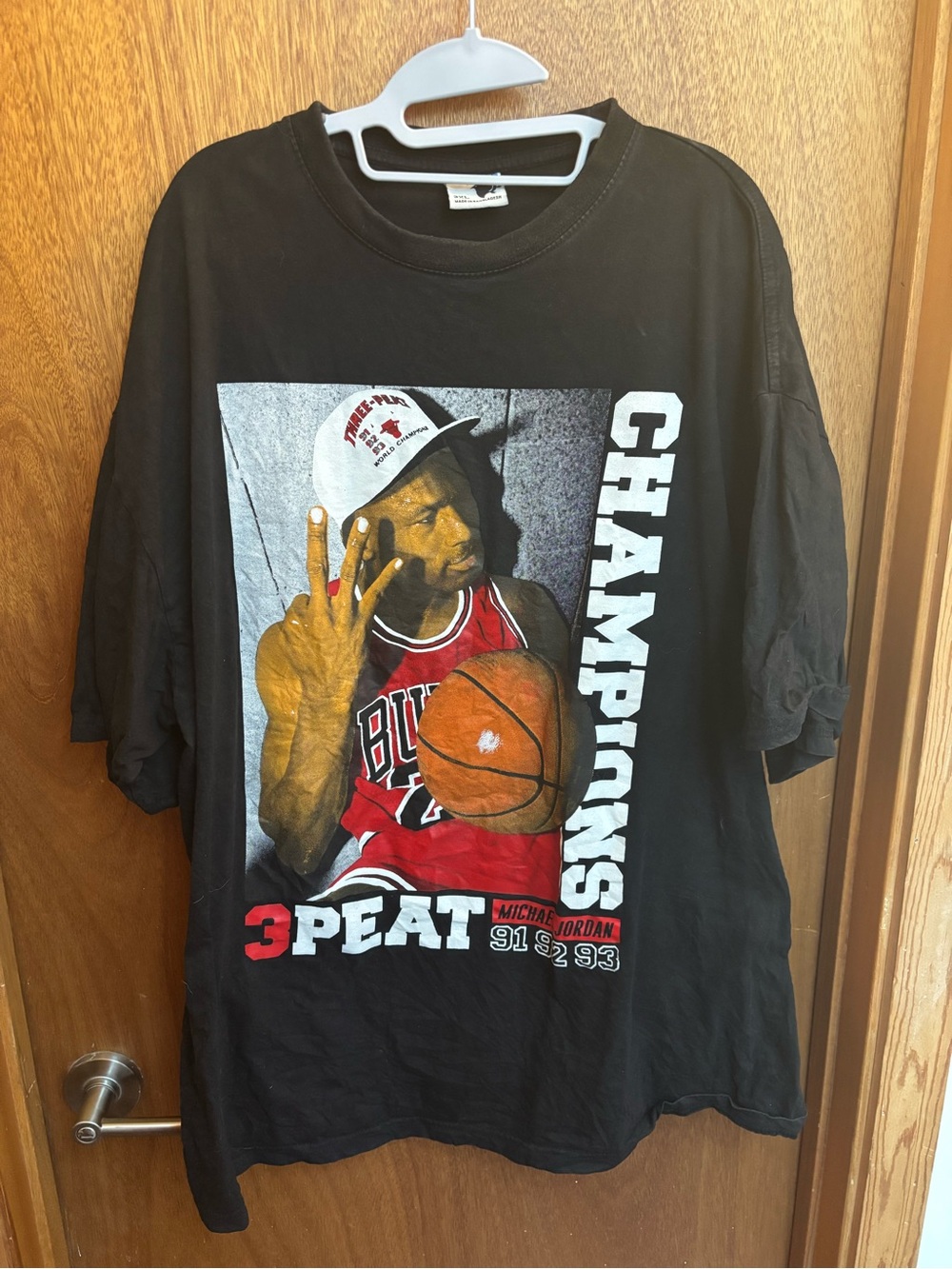 Phat Farm Black Graphic Logo Tee with Blue & Green Label